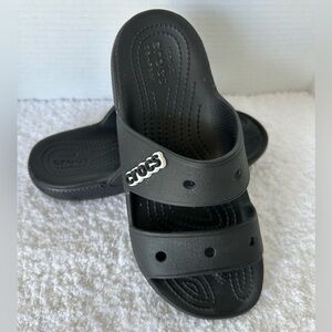 Crocs Classic Black Two Strap Slide
Sandal Womens 7 Men’s 5 Comfort Shoes
